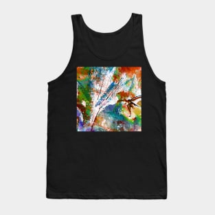 Intuitive Organic Abstract Watercolor in Rust Tank Top